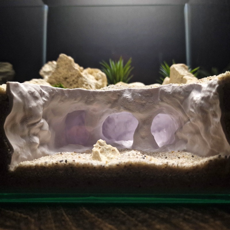 Aquarium Plant Root Tabs - Grotte fourchu imprimée en 3D, décor