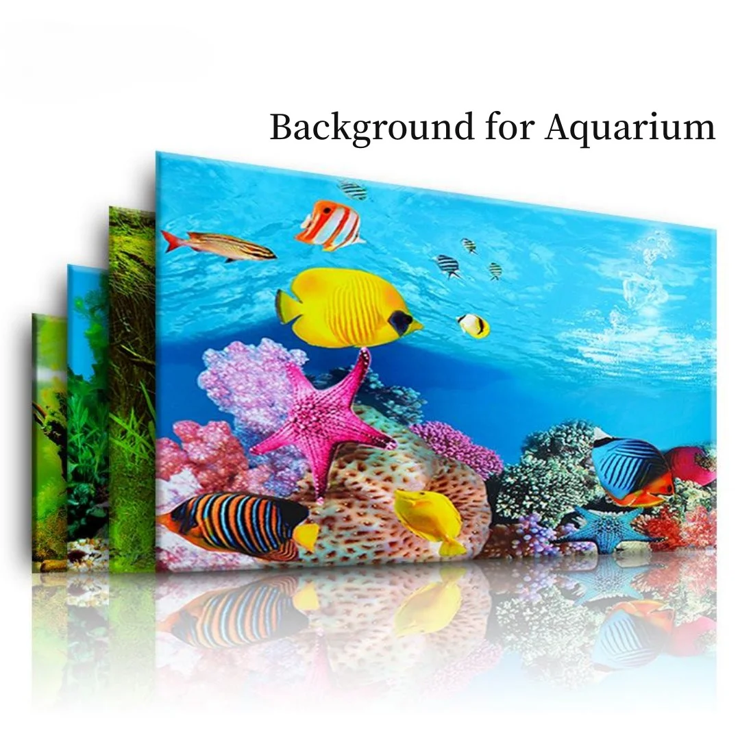 Aquarium Plant Design - Autocollant 3D de Fond d'Aquarium, Affiche