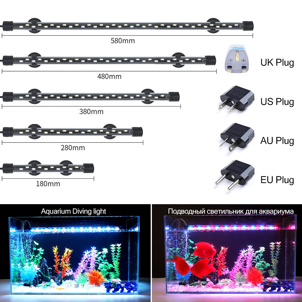 Aquarium Plant Grow Light - 90-260V lumière d'aquarium LED étanche Aquarium