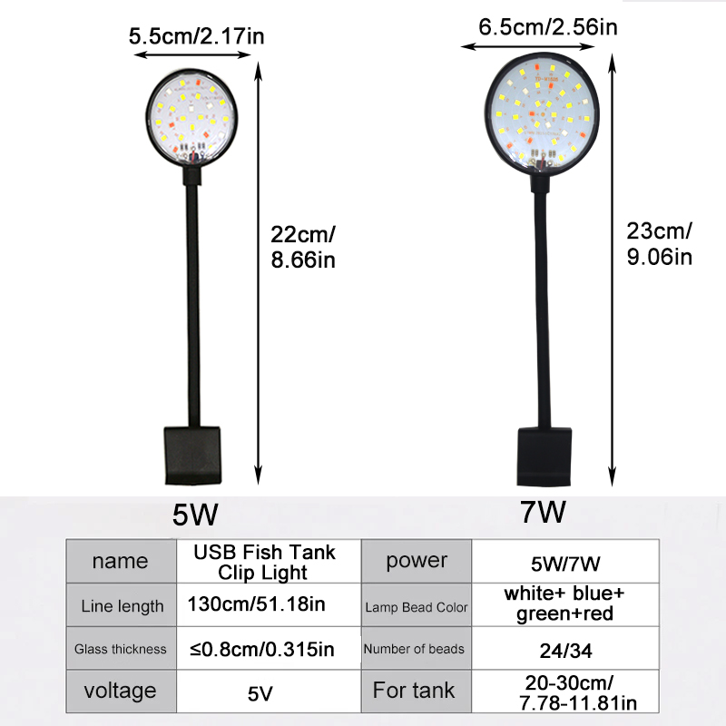USB Aquarium lampe à LED Aquar - Aquarium Plant Grow Light avis et prix