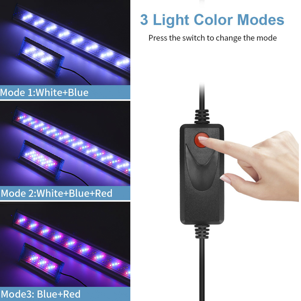 Lampe à pince pour aquarium, 9 - Aquarium Plant Grow Light avis et prix
