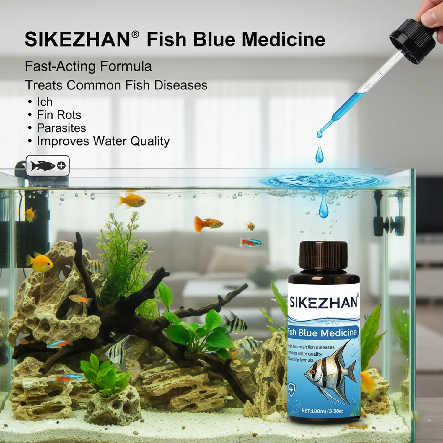 Solution bleue en méthylène de - Planted Aquarium Tools avis et prix